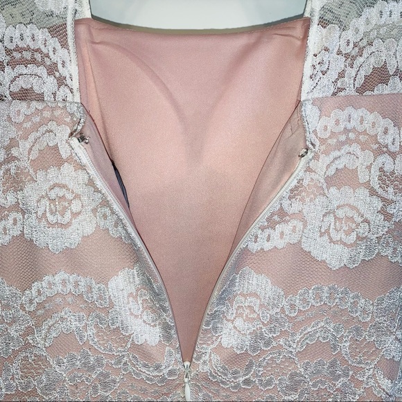 NW Nightway formal Ivory Lace Dress Size 2 - Picture 7 of 11